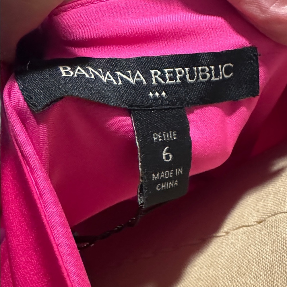 NWT BANANA REPUBLIC Pink Halter Tie Maxi Dress Women 6P Cocktail Silky Deep V - Picture 10 of 15